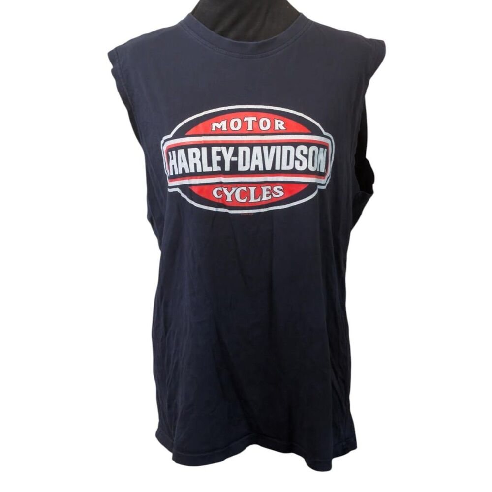 Harley-Davidson Mens M Sleeveless Graphic T-Shirt Longhorn Grand Prairie TX